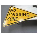 No Passing Zone Metal Single Sided Sign