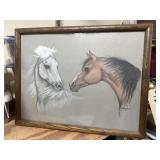 Framed Horse Pencil Drawing by D. Goodacre