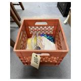 Plastic Crate w/Cat Toys - Bag & More