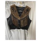 Unik Leather Apparel Vest Sz M