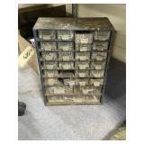 Metal Organizer w/Assorted Nuts & Bolts