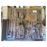 Display Barnwood Board w/Vintage Tools