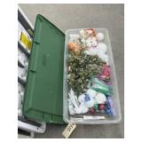 Assorted Art Supplies in Plastic Bin w/Lid