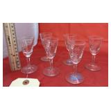 6 Pcs - Stem Sherry Glasses