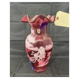 Fenton Handpainted Vase - Signed