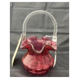 Fenton Basket - Handle Cracked