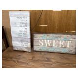 2 Pcs - Assorted Wall Dï¿½cor 12"x24"