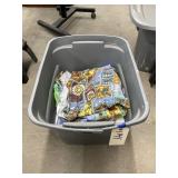 Assorted Table Cloths in Plastic Bin