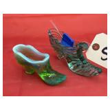 2 - Fenton Glass Slippers