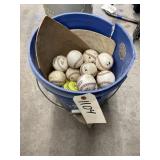 Baseballs & Bases in Bucket