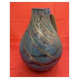 Blue Swirl Bottle Vase
