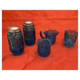 Colonial Blue Glass Salt/Pepper Shakers & More