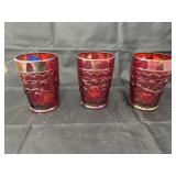 3 Pcs - Imperial Carnival Glass Vases