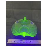 Green Depression Swan Bowl