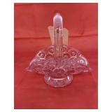 L.E. Smith Moon & Star Pressed Glass Basket