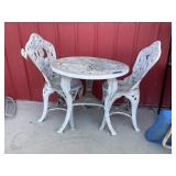 Plastic Patio Table w/2 Chairs