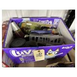 Box of Assorted Hand Tools - Paints - Lava Lamp