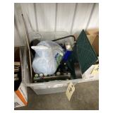 Plastic Bin w/Model Paints & More