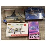 4 Pcs - Assorted Small Plastic Airplane Models