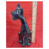 Fenton Carnival Glass Cat Statue