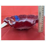 Antique Ruffled Edge Rose Patterned Imperial Bowl
