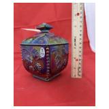 Fenton Carnival Glass Jar w/Lid