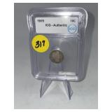 1915 Mercury Dime AU