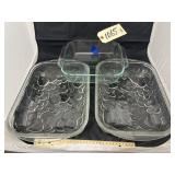 3 Pcs - Glass Baking Pans - 1 is Pyrex