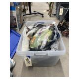 Camping Tent and Ext cord in Plastic Bin