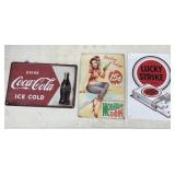 3 Pcs - Assorted Metal Signs 8x12