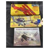 3 Pcs - Plastic Airplane Models - Aurora