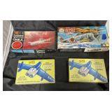 4 Pcs - Plastic Airplane Models - Lindberg Line