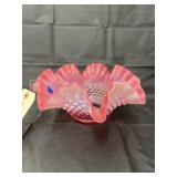 Fenton Hobnail Ruffled Edge Bowl