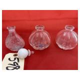 3 Pcs - Decorative Glass Perfume Bottles
