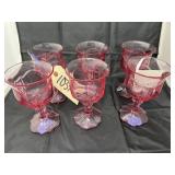 6 Pcs - Fenton Empress Colonial Pink Water Goblets