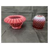 2 Pcs - Fenton Vase & Fenton Piece