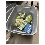 Canning Jars w/Lids & Rings in Plastic Bin w/Lid