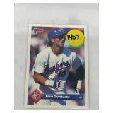 Baseball Card Juan Gonzales