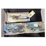 3 Pcs - Aurora & Tamiya Airplane Models