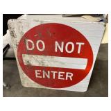 Do Not Enter Metal Sign 24" Square