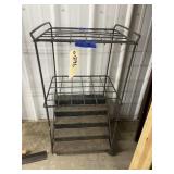 Metal Display Shelf on Wheels