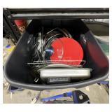 Assorted Cookware in Plastic Bin w/Lid