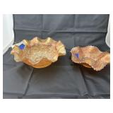 2 Pcs Fenton - Carnival Glass Bowls