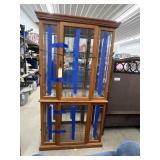 Lighted Wood/Glass Display Cabinet