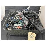 Basket w/HDMI & Power Cords