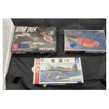 3 pcs - AMT Star Trek Space Ship Model in Box