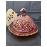 Fenton Carnival Glass Cheese Ball Dish