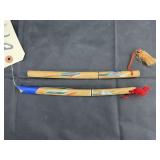 2 - Mini Samurai Swords - Hand painted