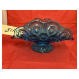 Vintage L.E. Smith Colonial Blue Fruit Bowl