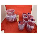 Fenton 9-Pc Lemonade Pitcher w/Cups
